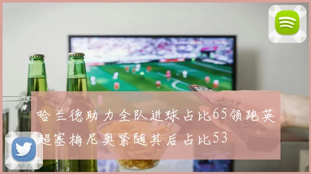 哈兰德助力全队进球占比65领跑英超塞梅尼奥紧随其后占比53